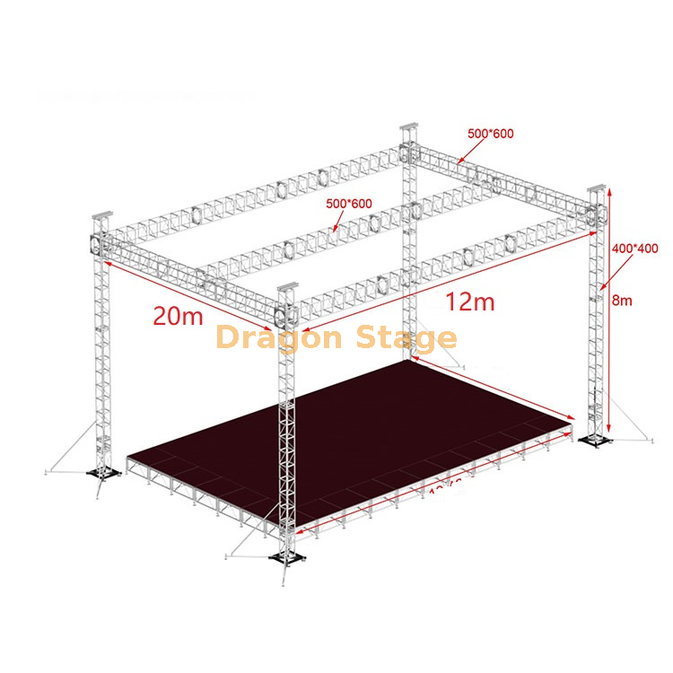 Bolt Roof Trusses Conciertos Escenario 20x12x12m