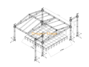 Truss de sonido ligero de aluminio de concierto de aluminio 12x10x11m