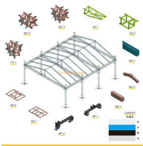 Escenario de armadura de concierto para eventos de techo portátil a la venta 24x18x12m