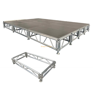 Plataforma de escenario modular con soporte de aluminio portátil 14x12m