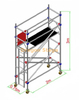 Andamio plegable de aluminio de escalera en movimiento personalizado