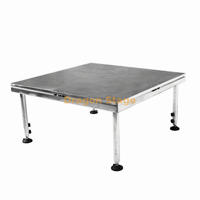 Plataforma de escenario de bloqueo rápido de aluminio al aire libre 4x4ft ajustable