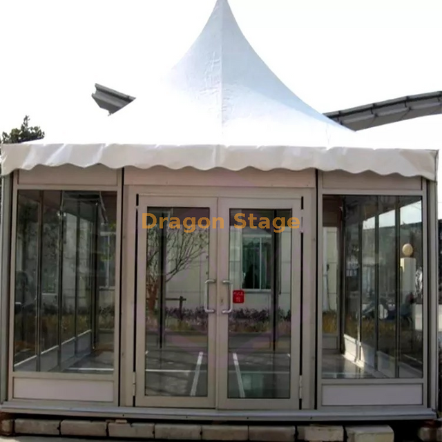 Tienda al aire libre de la exposición del tejado de la pagoda los 6x6m para el acontecimiento con la pared de cristal