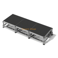 Venta de escenario de concierto al aire libre de aluminio portátil 3,66x1,22m con 1 escalera