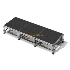 Venta de escenario de concierto al aire libre de aluminio portátil 3,66x1,22m con 1 escalera