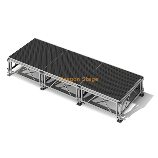 Venta de escenario de concierto al aire libre de aluminio portátil 3,66x1,22m con 1 escalera