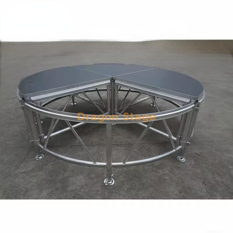 Diamter 2.5m Boda de aluminio Reducir en el círculo Plataforma 