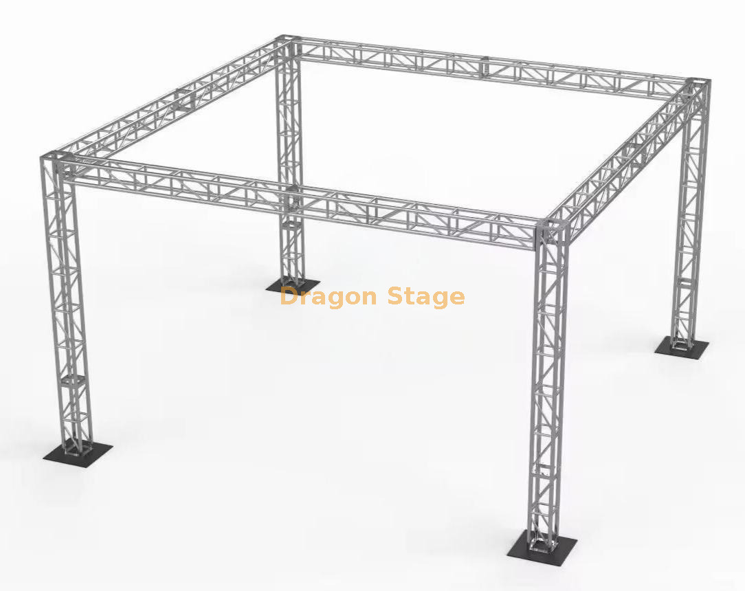 Sistema de armazón de iluminación de escenario de aluminio resistente de 6x6x4m - Armazón modular de caja para eventos de 4m de altura