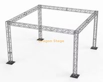 Sistema de armazón de iluminación de escenario de aluminio resistente de 6x6x4m - Armazón modular de caja para eventos de 4m de altura