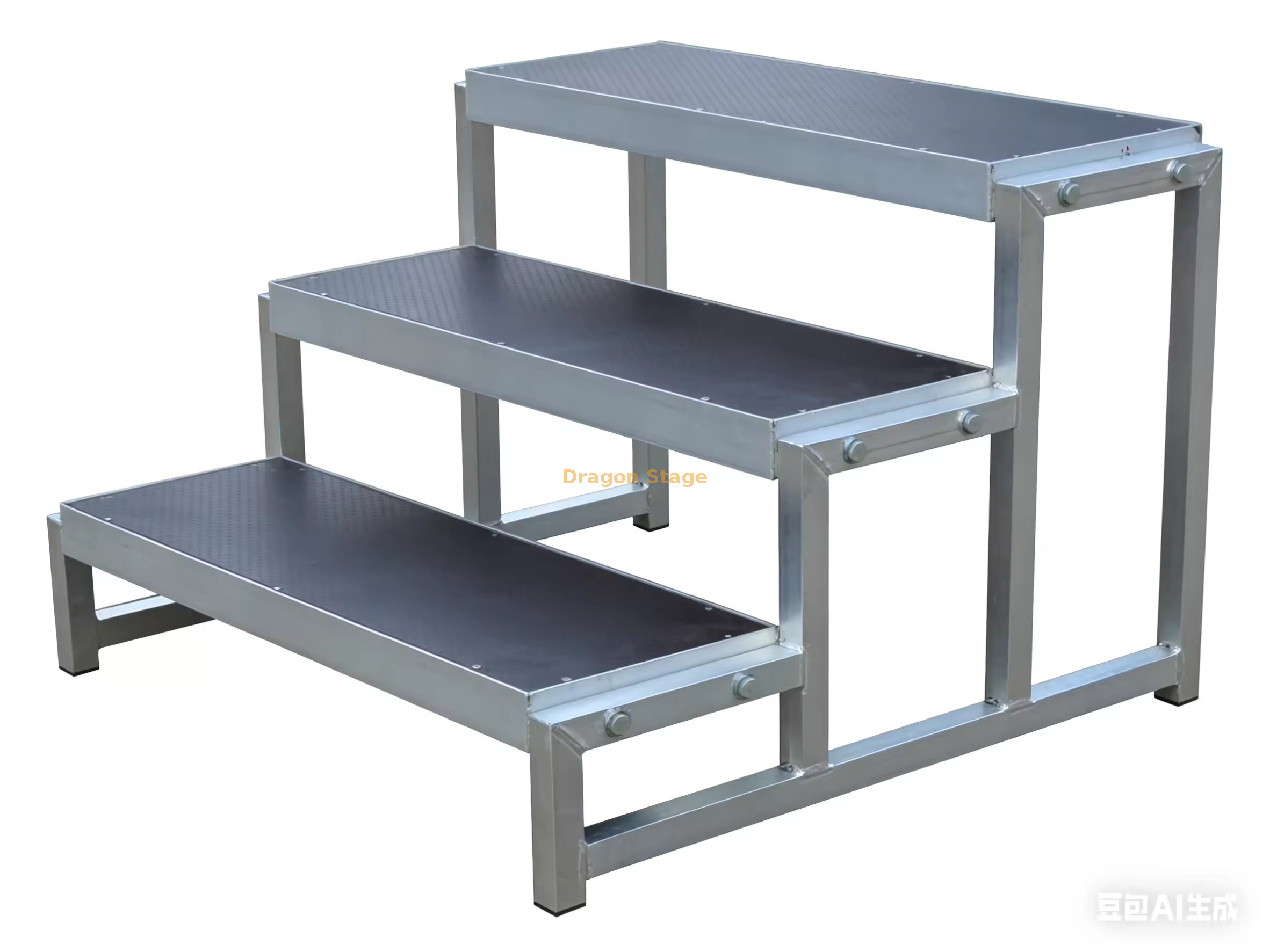 Plataforma de escenario antideslizante 3 escalones 