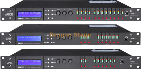 Procesador de altavoces digitales | Sistema de gestión de altavoces DSP profesional 2×4, 2×6, 3×6 y 4×8