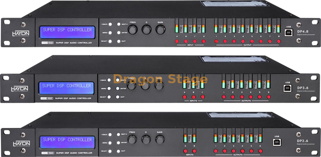 Procesador de altavoces digitales | Sistema de gestión de altavoces DSP profesional 2×4, 2×6, 3×6 y 4×8