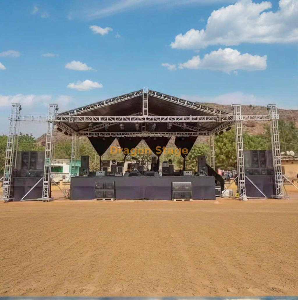 Etapa de armadura de perno de aluminio para festival de música al aire libre 10x6x6m
