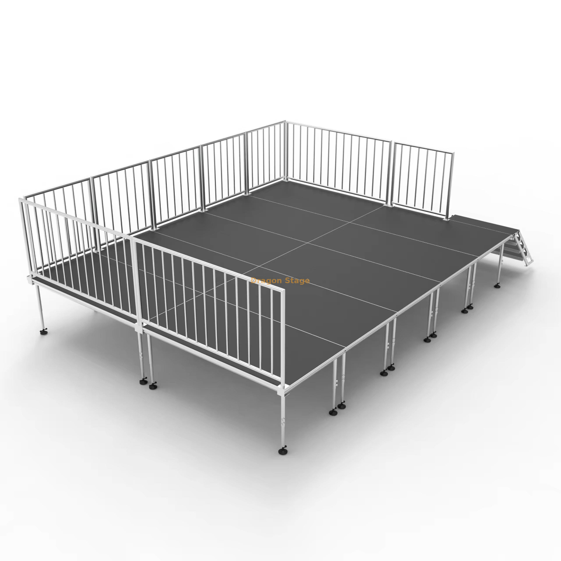 Kit de plataforma de escenario modular de bloqueo rápido de 6,1x4,88 m