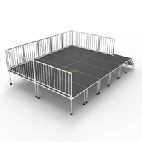 Kit de plataforma de escenario modular de bloqueo rápido de 6,1x4,88 m