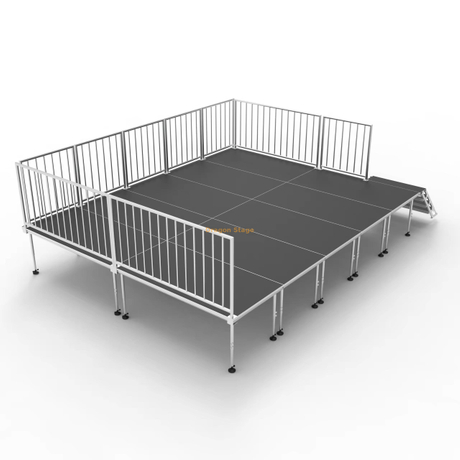 Kit de plataforma de escenario modular de bloqueo rápido de 6,1x4,88 m