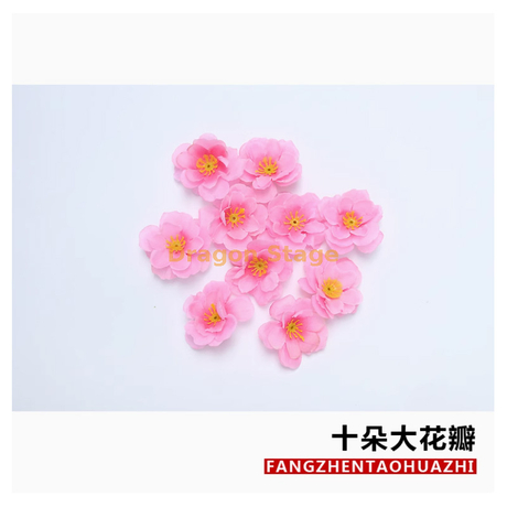 Ramas simuladas de la flor de durazno, flores de ciruela falsas, ramas de flor de cerezo, decoración de la sala de estar, flores de seda, flores falsas de boda, flores de plástico, 1 paquete de flores (incluidas diez flores)