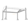 Techo de armadura de truss de aluminio Evento de aluminio techo de armadura inclinado 18x8x3m