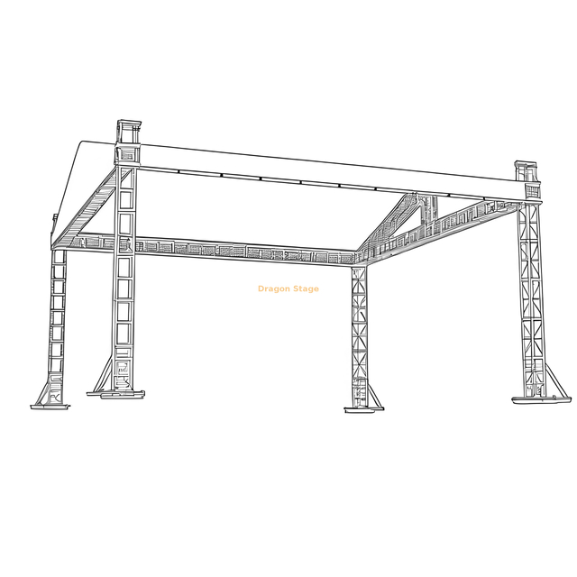 Techo de armadura de truss de aluminio Evento de aluminio techo de armadura inclinado 18x8x3m
