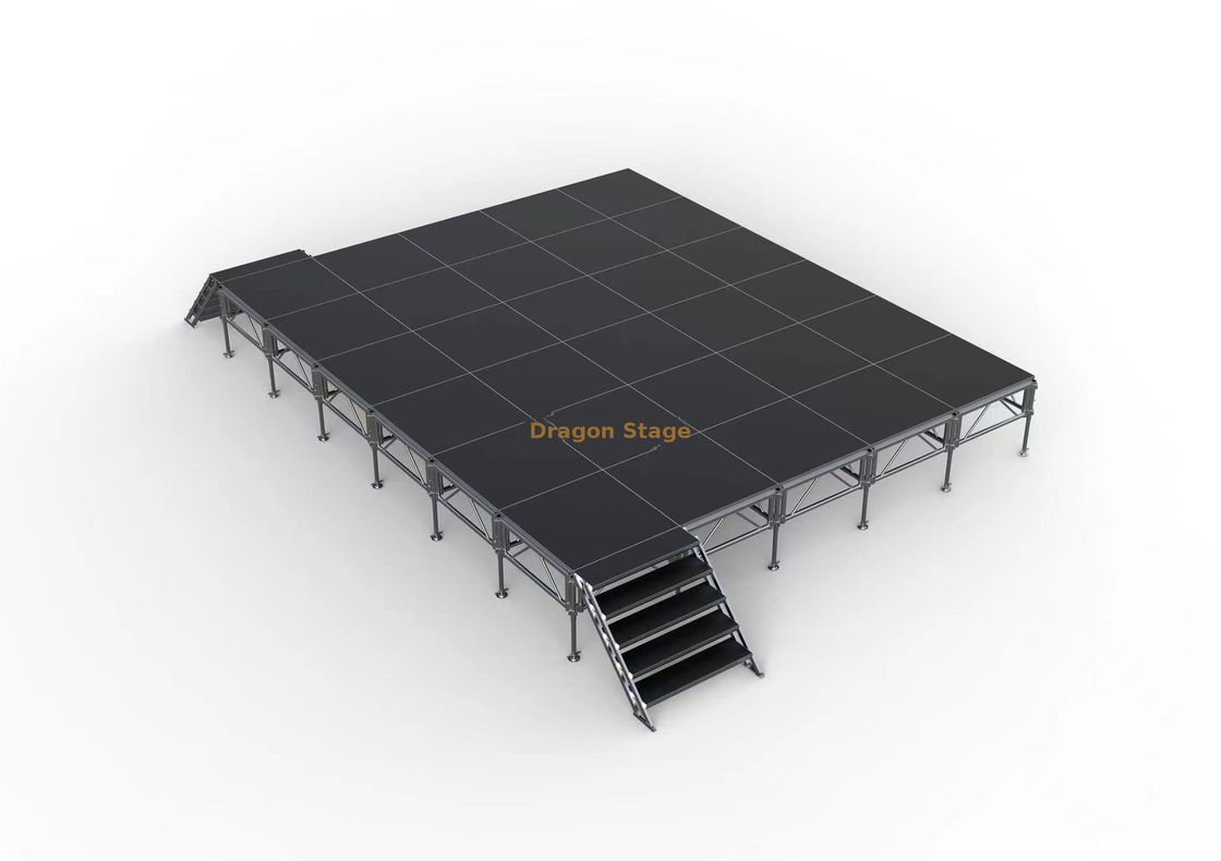 Diseños de etapa de iglesia simples simples portátiles personalizados 7.32x6.1m Altura 0.6-1m