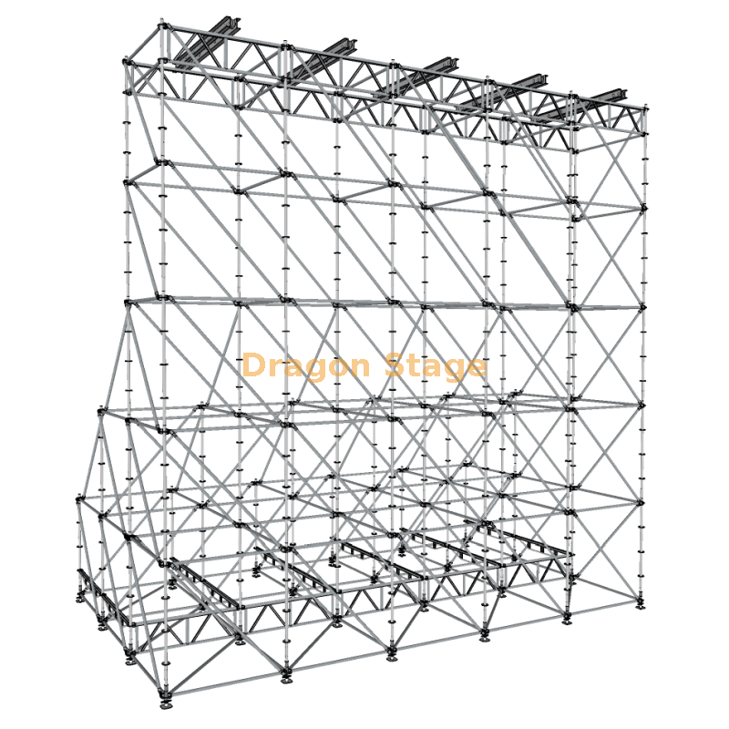 Screen Tower Torre Modular de Soporte de Pantalla LED Ringlock 10x6x10m para Conciertos