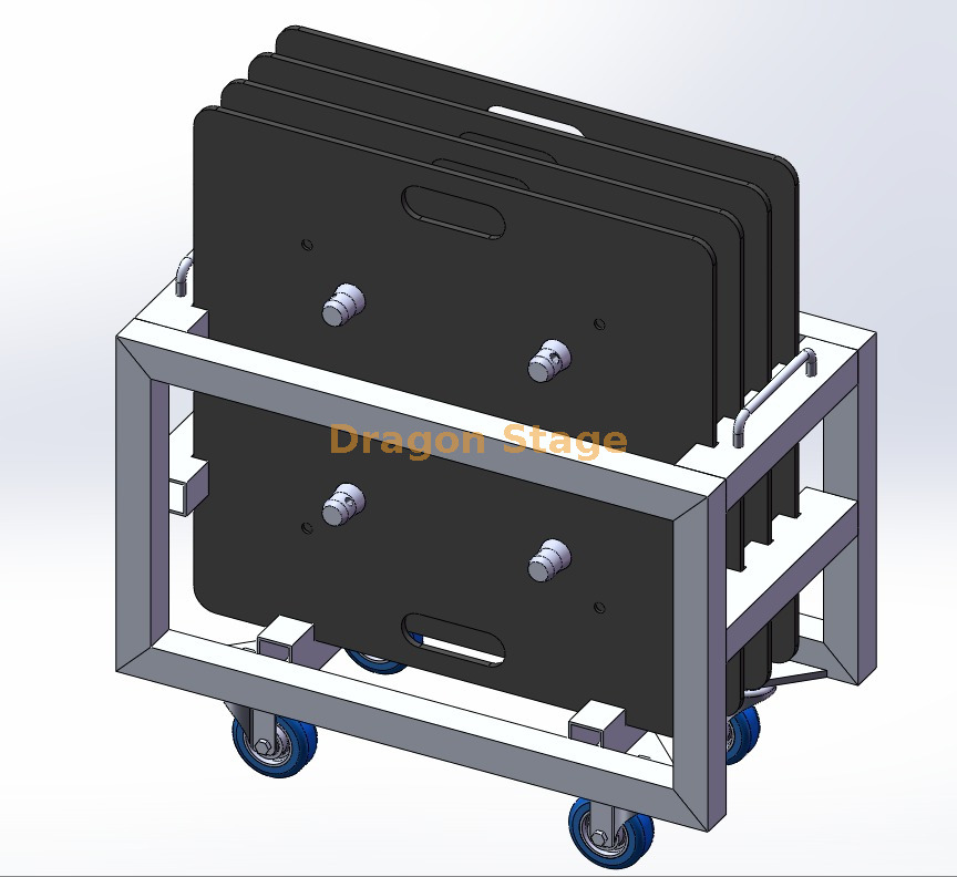 Carro de transporte de placa de base de armaz&oacute;n para bases de 4 &times; 600 mm (1)
