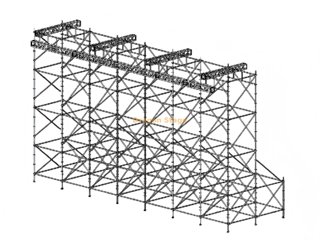 Estructura colgante de pantalla LED Ringlock de doble fila de 14x4x8m con viga de armadura de 14m