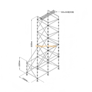 Braguero de capa colgante de altavoz personalizado profesional de 8 m de alto