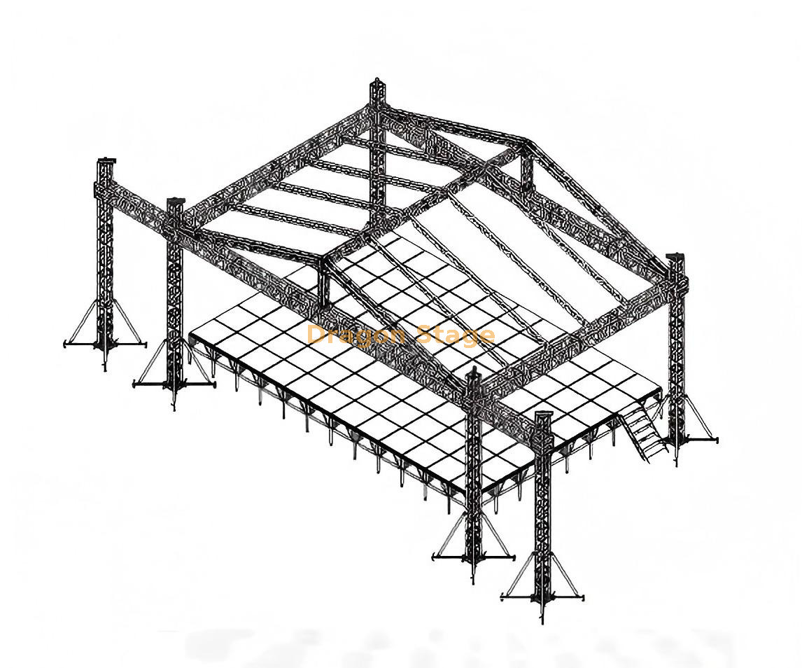 braguero de aluminio profesional de la iluminación de la etapa del concierto del acontecimiento del 14x6x6m
