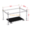 8x8x5m de aluminio de aluminio Rigging de armadura Etapa de la etapa de armadura