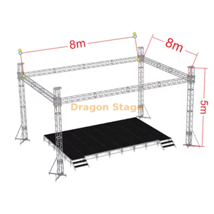 8x8x5m de aluminio de aluminio Rigging de armadura Etapa de la etapa de armadura