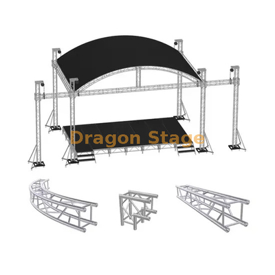 Curva de aluminio Camilio para concierto al aire libre 6x6x4m