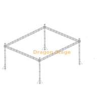 Diseño de estructura de armadura de caja de aluminio a la venta 4 pilares 120*120*45 pies