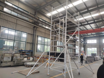 Andamio portátil de aluminio de doble ancho 6,14 m