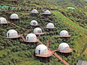 8M Pvc Hotel Resort Garden Igloo Geodésico Glamping Dome Carpa
