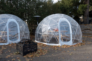 Carpa de cúpula geodésica con estructura de acero portátil a precio de fábrica Tienda de campaña con cúpula geodésica para exteriores
