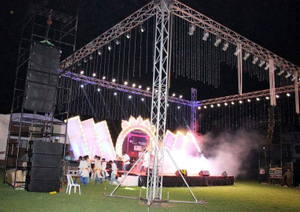Armazón de escenario de aluminio para sistema de altavoces Armazón de escenario de concierto al aire libre