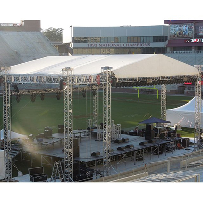 Evento al aire libre Concierto de aluminio Plataforma elevadora de truss con techo curvo