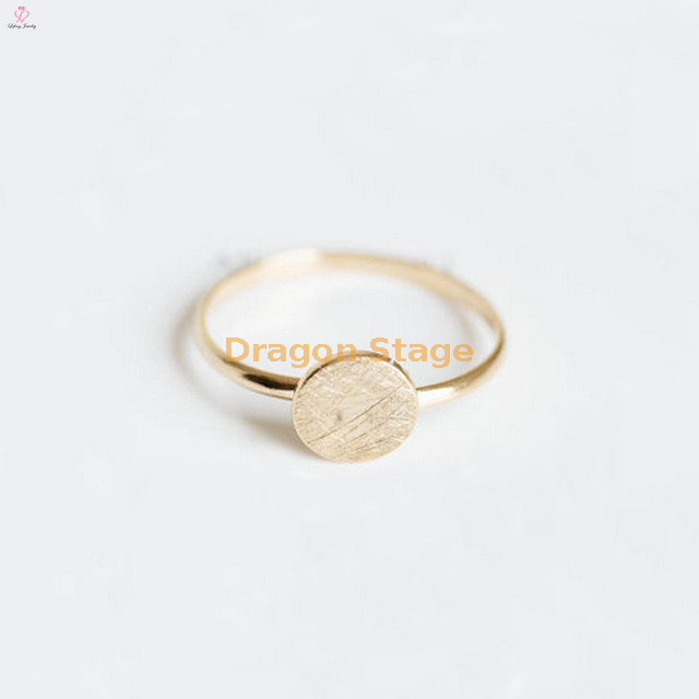 Anillo de boda con inicial personalizada Vintage para mujer y niña con disco de letras personalizado