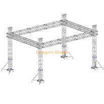Diseño de marco de armadura de escenario de aleación de aluminio para exteriores, 5x5x4m