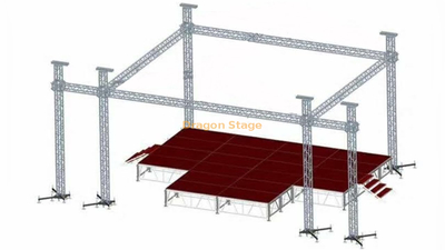 Etapa de aluminio el 10x8x8m portátil del concierto de la pasarela del acontecimiento de la etapa de la forma de T