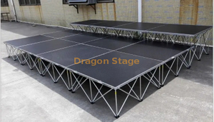 Plataforma de escenario plegable de aluminio con patas plegables de araña portátil