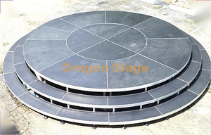 Etapa circular del evento portátil del concierto de la madera contrachapada/etapa redonda de aluminio 