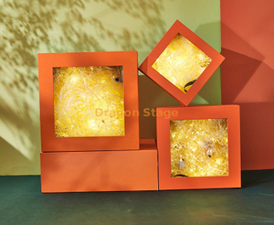 Caja de regalo de Navidad de lujo personalizada, cajas con forma de libro con tapa, cajas de embalaje con ventana transparente