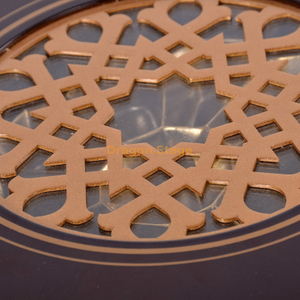 Caja de madera de la fecha del chocolate marrón de la forma del sol de Pascua de lujo para el Ramadán