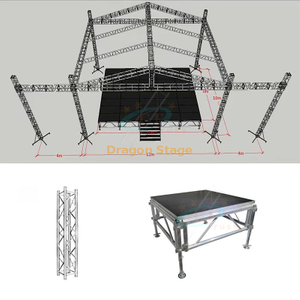 Armazón de aluminio para eventos de 10x9x8m, braguero de rendimiento para conciertos al aire libre con 2 alas de 2m