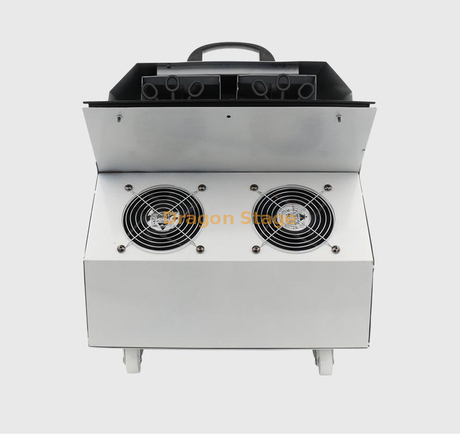 Gran ventilador de concha de hierro, máquina de burbujas, escenario, boda, Control remoto de dos ruedas