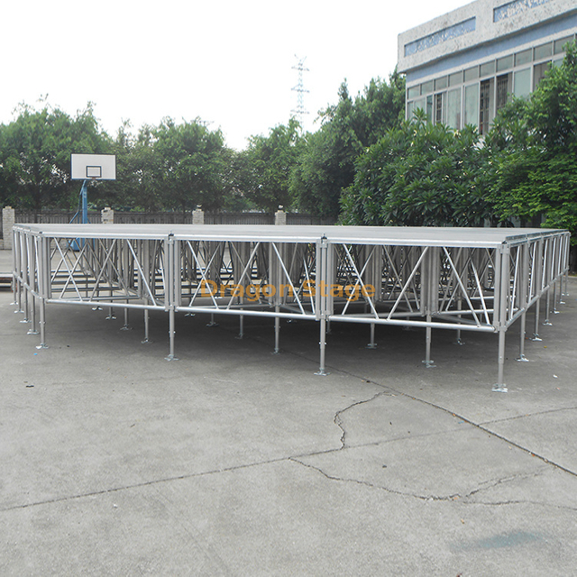 Comprar Escenario Modular de Aluminio para Evento Cruzada de Iglesia 32x16t