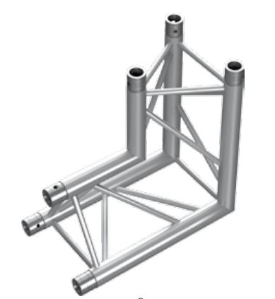 Tubos triangulares PT33-C25 truss de 50×2