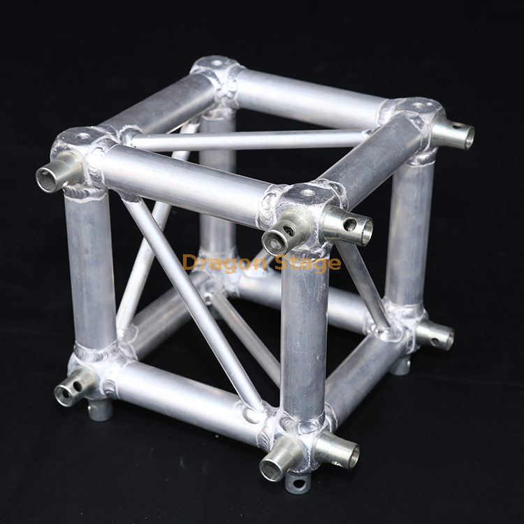 Dragonstage-espita de aluminio, 400x400mm/389x389mm, caja cuadrada, conector de cubo de armadura de esquina de 6 vías